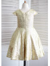 Cap Sleeves Gold Sequin Classic Flower Girl Dress Birthday Party Dress Cap Sleeves Gold Sequin Classic Flower Girl Dress Birthday Party Dress